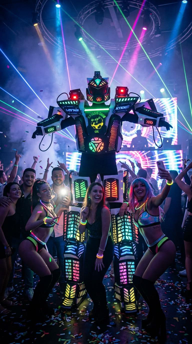 Rent Our Led Party Robot