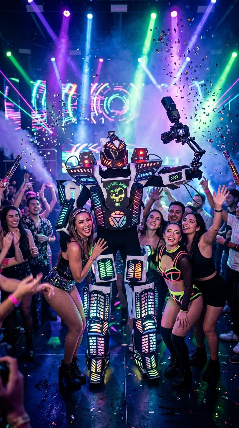 Rent Our Led Party Robot